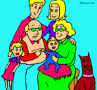 Dibujo Familia pintado por jajajajajaja
