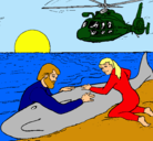 Dibujo Rescate ballena pintado por casacorrea