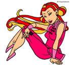 Dibujo Princesa ninja pintado por carolina1234567