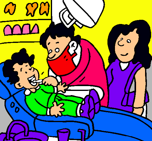 Niño en el dentista