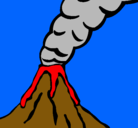 Dibujo Volcán pintado por -Marie-