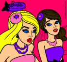 Dibujo Barbie y su amiga pintado por neeenaaa