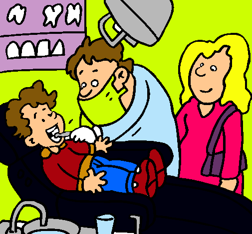 Niño en el dentista