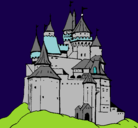 Dibujo Castillo medieval pintado por risa