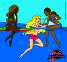Dibujo Barbie y sus amigas pintado por mariadg
