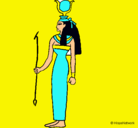 Dibujo Hathor pintado por naomi
