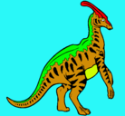 Dibujo Parasaurolofus con rayas pintado por JORGE-BL