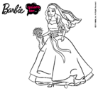 Dibujo Barbie vestida de novia pintado por Elly642