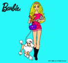 Dibujo Barbie con sus mascotas pintado por montsita