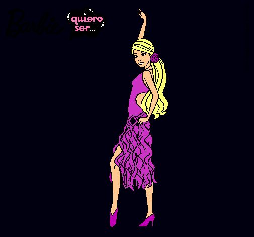 Dibujo Barbie flamenca pintado por Cande52