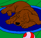 Dibujo Perro durmiendo pintado por dormilon