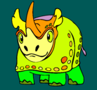 Dibujo Rinoceronte pintado por diegoalejandro