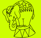 Dibujo Elefante actuando pintado por oiu8y