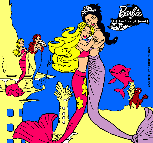 Barbie sirena y la reina sirena