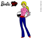 Dibujo Barbie piloto de motos pintado por candelaarg