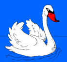 Dibujo Cisne en el agua pintado por pekkk