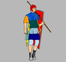 Dibujo Soldado romano pintado por raed