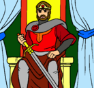 Dibujo Caballero rey pintado por elrey