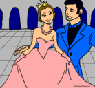 Dibujo Princesa y príncipe en el baile pintado por IRAIMA