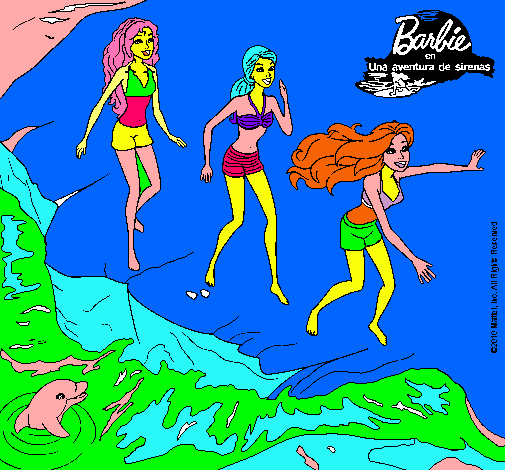 Barbie y sus amigas en la playa