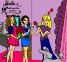 Dibujo Barbie de compras con sus amigas pintado por jani