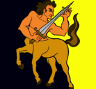 Dibujo Centauro pintado por mitologia