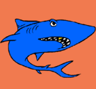 Dibujo Tiburón pintado por adios