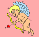 Dibujo Cupido con grandes alas pintado por elisabed