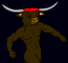 Dibujo Cabeza de búfalo pintado por aldairxx