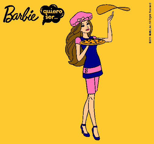 Dibujo Barbie cocinera pintado por lerelele