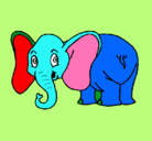 Dibujo Elefante pequeño pintado por lkl456