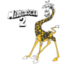 Dibujo Madagascar 2 Melman pintado por bebu