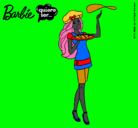 Dibujo Barbie cocinera pintado por luque
