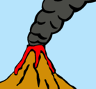 Dibujo Volcán pintado por marydee