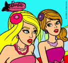 Dibujo Barbie y su amiga pintado por -Marie-