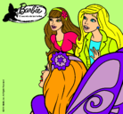 Dibujo Barbie y sus amigas sorprendidas pintado por oliva