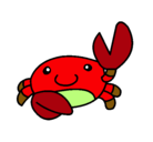 Dibujo Acuarel el cangrejo pintado por kopito
