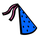 Dibujo Sombrero de cumpleaños pintado por kiko