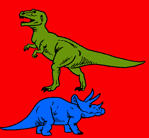 Triceratops y tiranosaurios rex