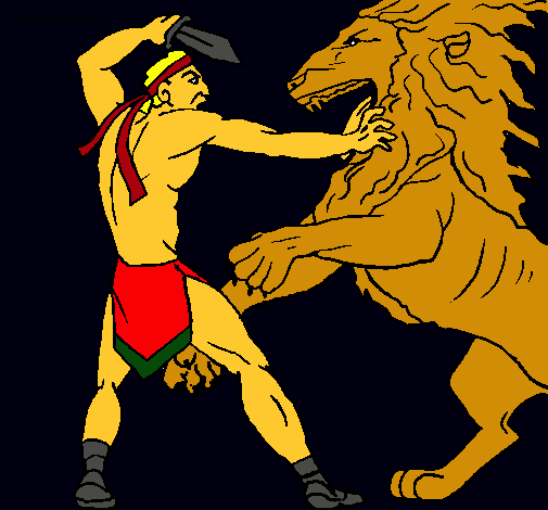 Gladiador contra león