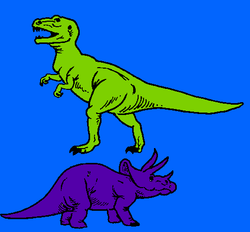 Triceratops y tiranosaurios rex