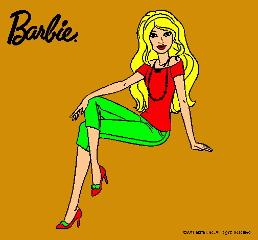 Dibujo Barbie moderna pintado por dominique1