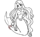 Dibujo Sirenita pintado por faviola