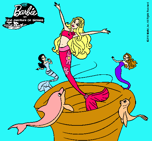 Barbie sirena contenta