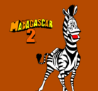 Dibujo Madagascar 2 Marty pintado por yethro