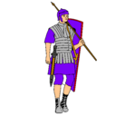 Dibujo Soldado romano pintado por 122krauser