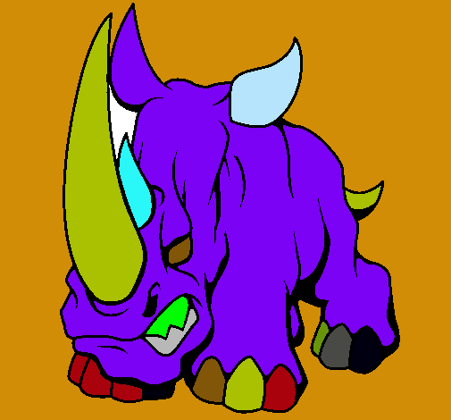 Dibujo Rinoceronte II pintado por JORGE-BL