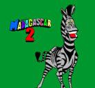 Dibujo Madagascar 2 Marty pintado por chich