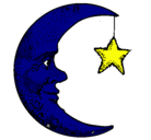 Dibujo Luna y estrella pintado por mijael
