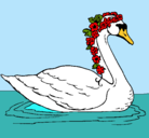 Dibujo Cisne con flores pintado por MACARENA_21